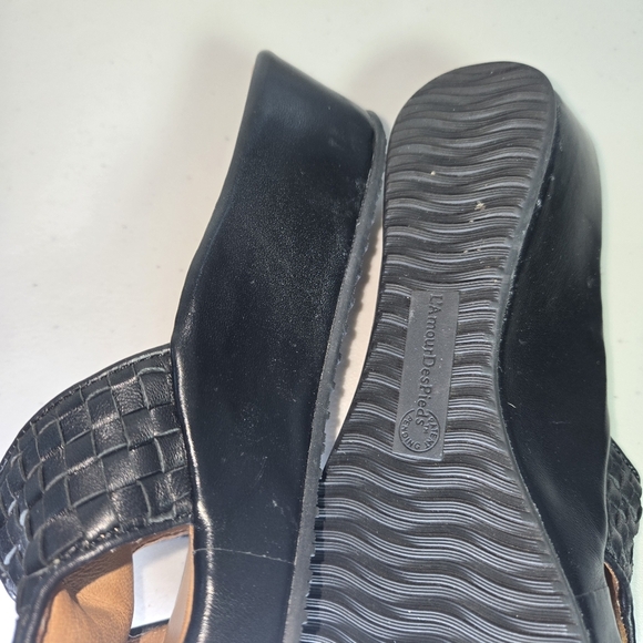 LDP Black Woven Women's Slide Sandals - Picture 9 of 9